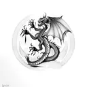 Dragon from book tattoo design idea