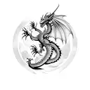 Dragon from book tattoo design idea