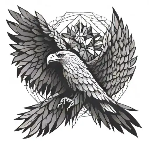 eagle's wing tattoo design idea