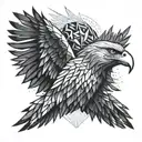 eagle's wing tattoo design idea