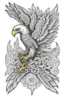 eagle wing tattoo design idea