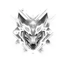 demon wolf tattoo design idea