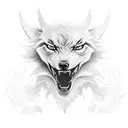 demon wolf tattoo design idea