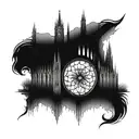 Gothic cathedral tattoo design idea