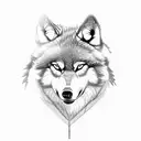 A stylized representation of a wolf pack, with each member symbolizing a different family member tattoo design idea