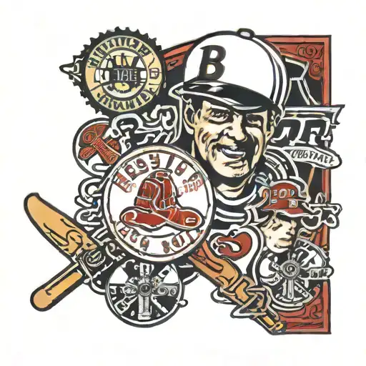 Boston Red Sox baseball team tattoo design idea