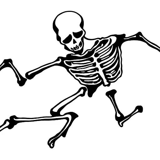 skeleton dancing  tattoo design idea