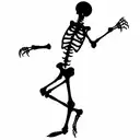 skeleton dancing  tattoo design idea