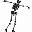skeleton dancing  tattoo design idea