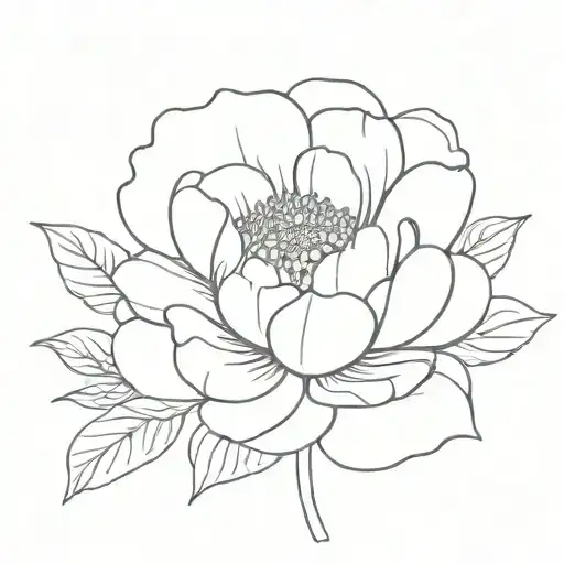chrysanthemum poppy rose tattoo design idea