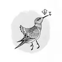 sandpiper tattoo design idea