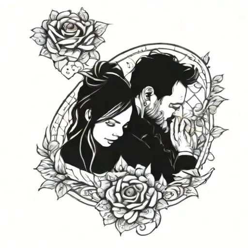 daddy daughter  tattoo design idea