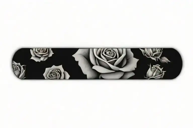 Rose wrapped tattoo design idea