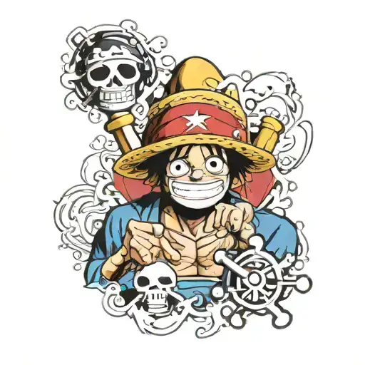 Wrist tattoo anime one piece tattoo design idea