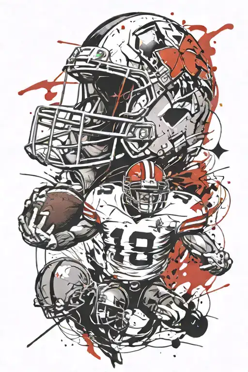 american football maor  tattoo design idea