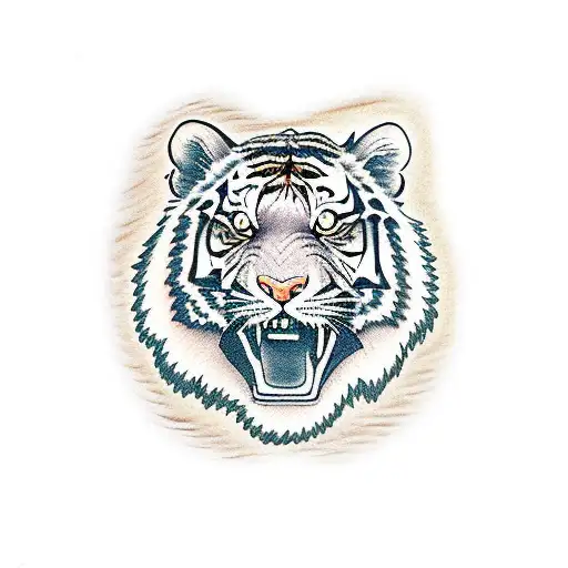 tiger 6 eyes tattoo design idea