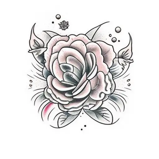flores com borboletas  tattoo design idea