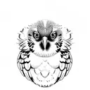 budgerigar, 3D with open wings tattoo design idea