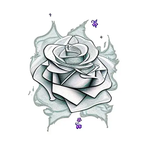 scooby doo flower glitch tattoo design idea