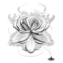 scooby doo flower glitch tattoo design idea