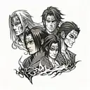 itachi and eren with zeus longslave  tattoo design idea