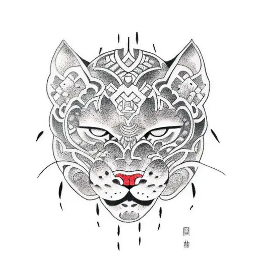 Panther tattoo design idea