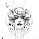 gluttony sexy woman tattoo design idea