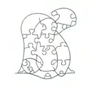 autism puzzle alternative tattoo design idea