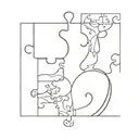 autism puzzle alternative tattoo design idea