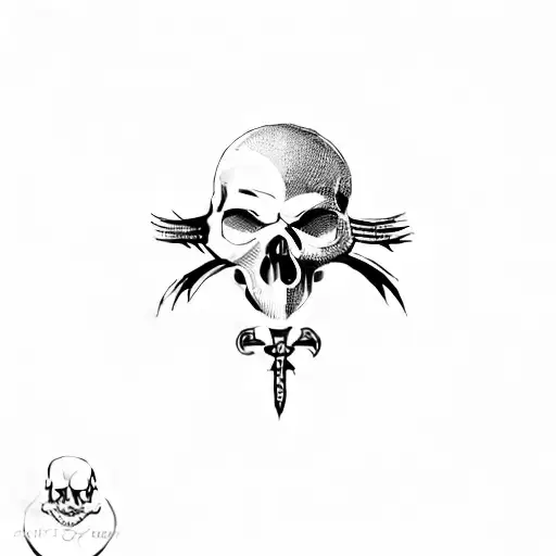 a skull and crossbones tattoo design idea