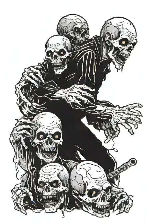 Toxic Zombies: Zombies tattoo design idea