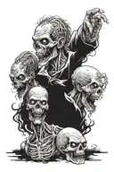 Toxic Zombies: Zombies tattoo design idea