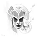 cybersigilism neotraditional tattoo design idea