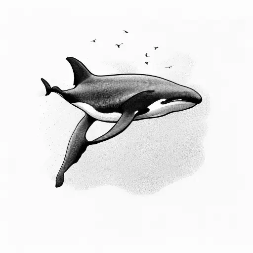 killer whale tattoo design idea