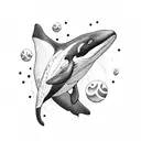 cute killer whale tattoo design idea