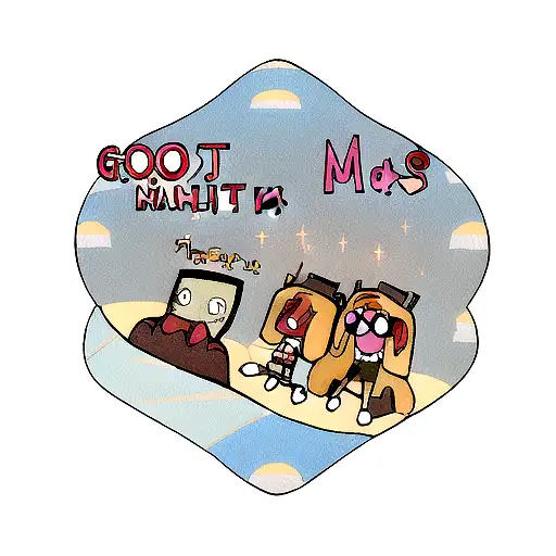 Good night from Mars tattoo design idea