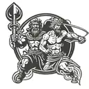 David and Goliath simple tattoo tattoo design idea