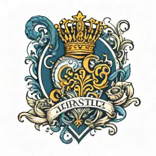 Heartline Rostock City Royals logo tattoo design idea