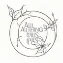 All Things Must Pass tattoo design idea