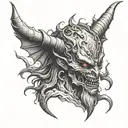 Demon tattoo design idea