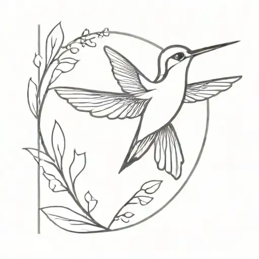 humming-bird tattoo design idea