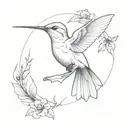 humming-bird tattoo design idea
