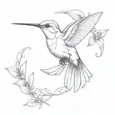 humming-bird tattoo design idea