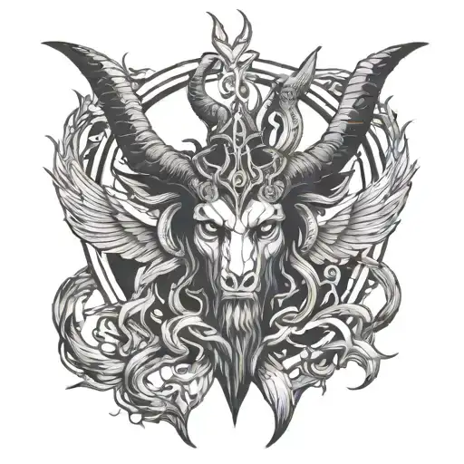 grind design baphomet tattoo design idea