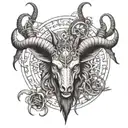 grind design baphomet tattoo design idea