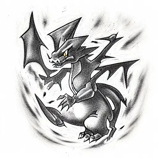 Charizard tattoo design idea