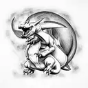 Charizard tattoo design idea