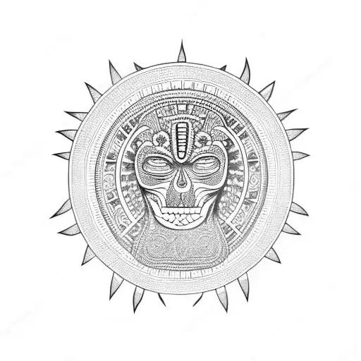 Sol azteca tattoo design idea