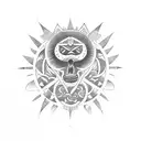 Sol azteca tattoo design idea