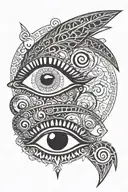 osiris and eye tattoo design idea